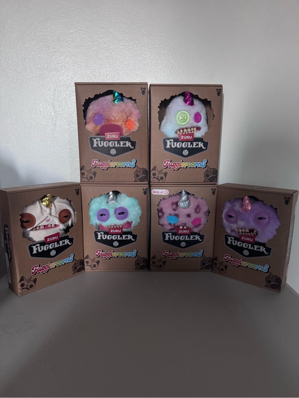 ZURU Fuggler Plush Stuffed Animal - Assorted Pastel Colors bundle
